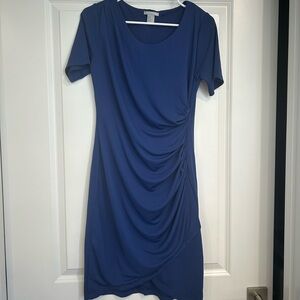 H&M Blue Draped Mini Dress